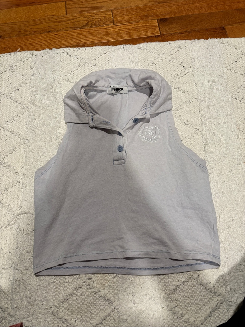 RSQ Sleeveless collared Polo - Baby blue